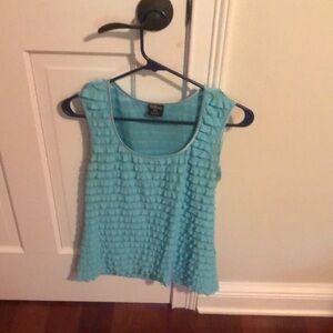 Tribal Light Blue Sleeveless Top